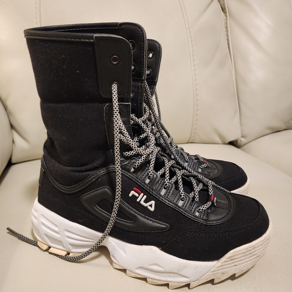 Fila Combat Disrupter Ballistic Canvas  Sneaker-Boots Women’s 8.5 (unisex)
